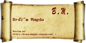 Brém Magda névjegykártya